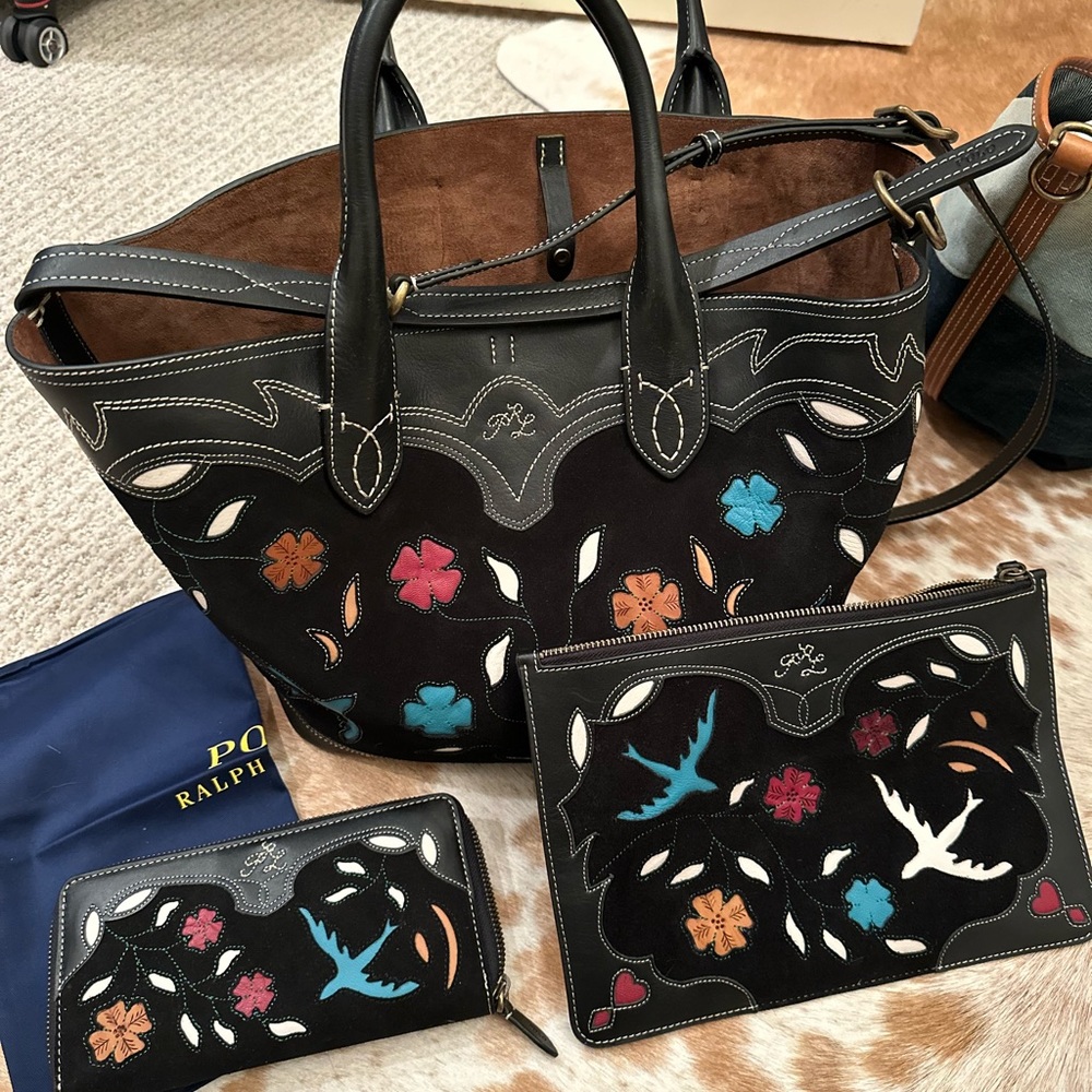 Polo Ralph Lauren three piece Bellport bag set.